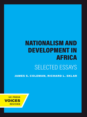cover image of Nationalism and Development in Africa